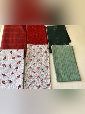 Quilt Sew Material Lot Moda Fabrics #14532 Benartex Fabrics#904#1206 Green Red